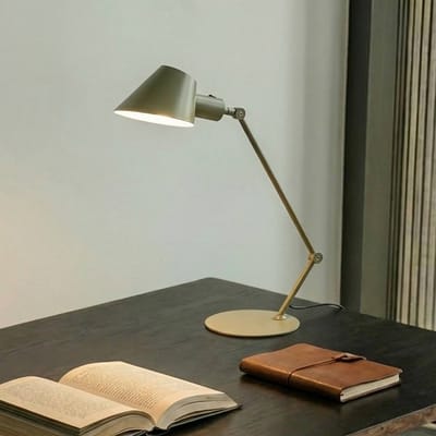 Lindby - bureaulamp - 1licht - Metaal, ijzer - H: 64 cm - E27 - lichtgroen