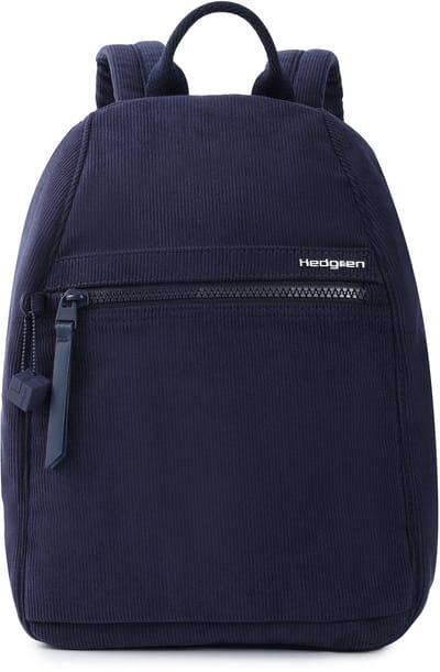 Hedgren Vogue Small Dames Rugzak met RFID-bescherming – Compact – Ribfluweel Peacoat Blue