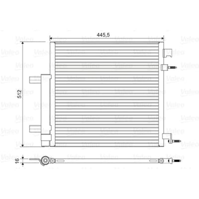 Condensator, airconditioning VALEO 822578