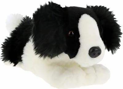 Keel Toys Knuffeldier Puppy Border Collie hond - zachte pluche stof - premium knuffels - 30 cm - honden knuffel huisdieren
