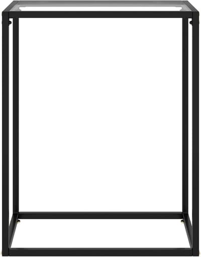 Consoletafel - Bijzettafel gang - Moderne woonkamer - Gehard glas staal - 60 x 35 x 75 cm - Transparant