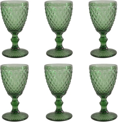 Medard de Noblat - Diamond - Wijnglas 20 cl - Groen - 6 delig