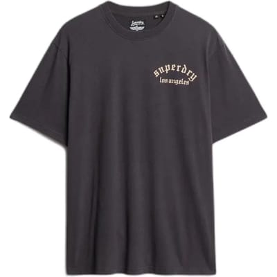 Superdry Wijdvallend Tattoo T-shirt Dark Grey Grootte: XL