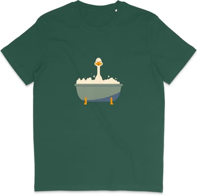 Grappig Heren en Dames T Shirt - Badeend - Groen - XS
