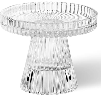 Omkeerbare glazen kaarsenhouder voor pilaarkaarsen en theelichten - vintage elegante kandelaar