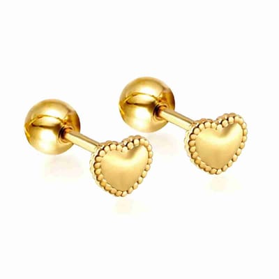 WeLoveSilver - chirurgisch stalen oorstekers - hartvormig - 6mm