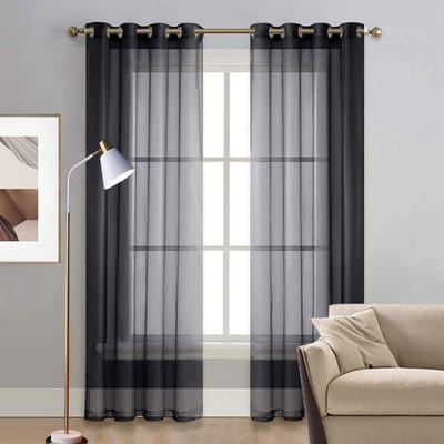 Verduisterende Gordijnen - Lichtdichte Raambekleding - Privacy Creëren - Met Metalen Oogjes - 175 x 195 cm - Zwart