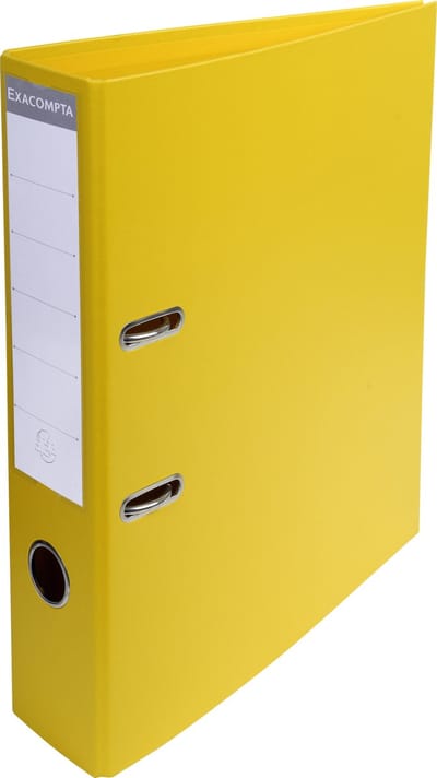 Exacompta 10x Prem'Touch® PVC Ordner met hefboom - rug 70 mm - A4 - Geel - 53749E