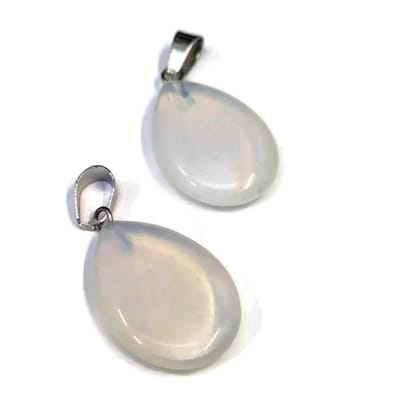 Aramat Jewels | Hangers | Natuursteen Hanger druppel opaliet | | | |20mm | Staal | Volwassenen | Verkleurd niet