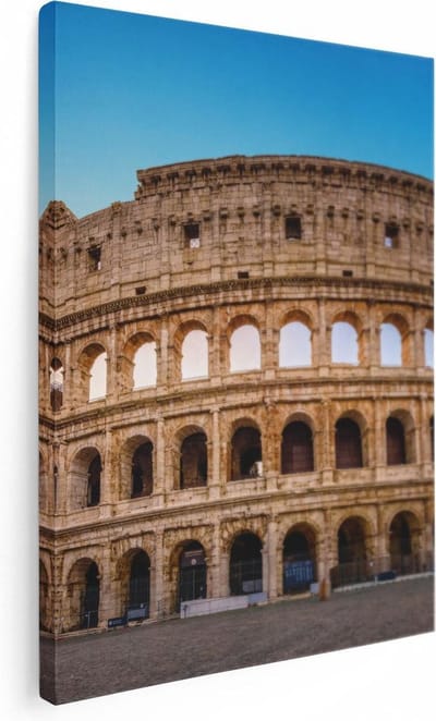 Artaza Canvas Schilderij Rome - 30x40 cm - Klein - Wanddecoratie Colosseum - Muurdecoratie Italië - Kamer Accessoires
