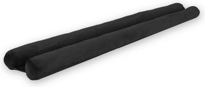 Dubbelzijdige Tochthond voor deuren / Tochtstopper / Microflanel | Zwart 80 x 16 x 5cm