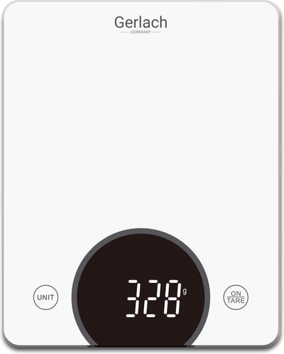 Gerlach - Glazen  Keukenweegschaal met LED display