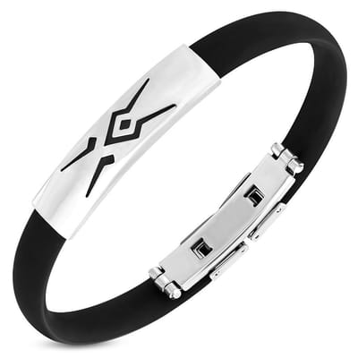 Montebello Armbanden Fred A - 316L Steel - Rubber - 10mm - 21cm