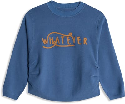 4PRESIDENT Sweater meisjes - Blue - Maat 92 - Meisjes trui