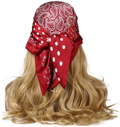 Zijden sjaal-stijl zijden sjaal voor dames - Kleurblokkenprint - Fris en delicaat - Decoratieve shawl over shirts L7444 - Rood 70*70 CM