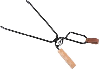 Brandtang Met Houten Handvat - Vuurtang Houtklem - Veilig Vuur Maken - Veilige Afstand Hitte - 18 Inch