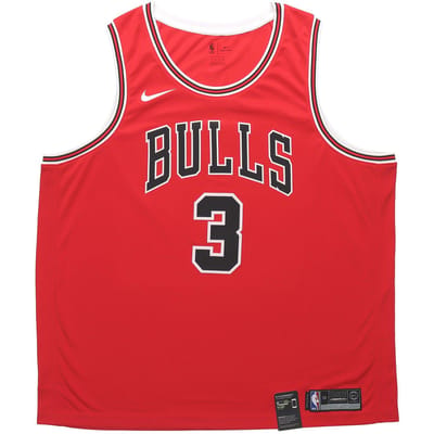 Nike Vintage Ademend Mouwloos Basketbalshirt, Fan Editie, Chicago Bulls, Wade #3 Heren Tops Rood 864465-658 XL red
