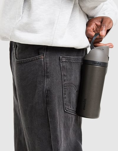 Owala FreeSip 0.47L Water Bottle - Grijs- Dames, Grijs 0.47L