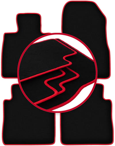 CARLUX-RED automatten voor: Nissan Note II hatchback (2012-)