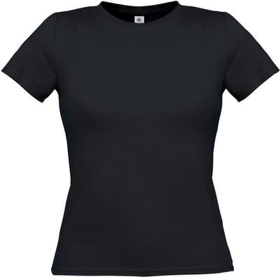 B&C T-shirt dames model zwart. maat l