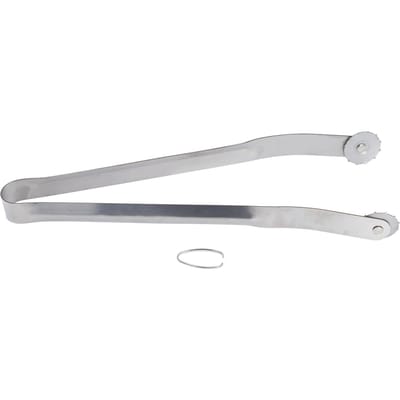 BBQ Worst Draaitang 15 Inch Lange Handgreep Roestvrij Staal Grilltang voor Buiten Grill gray