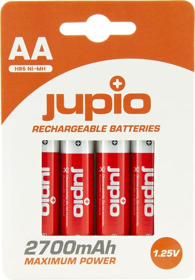 Jupio Rechargeable Batteries AA 2700 mAh 4 pcs VPE-10 - Batterijen Oplaadbaar