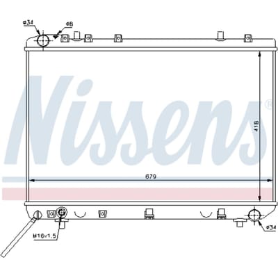 Radiator, motorkoeling NISSENS 61668