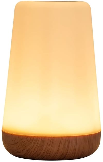 Peysaitr - USB Oplaadbaar Nachtlampje - met afstandsbediening - LED verlichting - 13 RGB Kleuren - Dimbaar - Touch Control - Bedlamp voor baby, kinderen en volwassenen - 6.5x15.2cm - 1 stuk