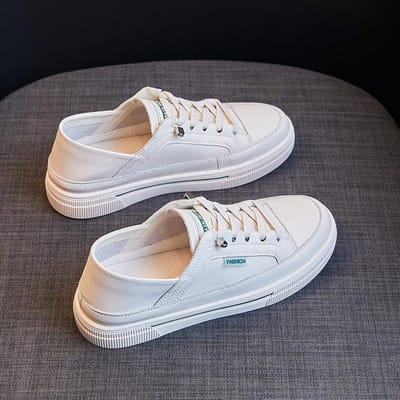Leren Witte Schoenen Dames Nieuwe Koreaanse Versie Alles-match Sport Dikke Zool Platte Zool Ademende Enkele Schoenen 40 gray