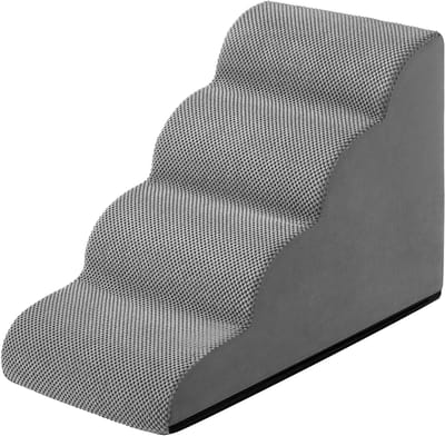 Feandrea - Hondentrap - Hondentrapje voor Honden - Met 4 Treden - Antislip - Afneembare Wasbare Hoes