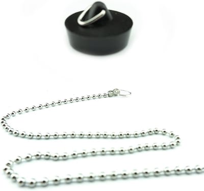 Gootsteenstop 32,5mm met ketting (Chroom) 40cm