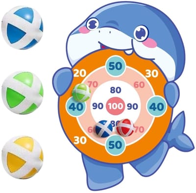 Woopie Dartbord Shark Arcadespel met klittenband - UNI