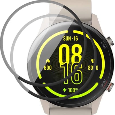 Screenprotector geschikt voor Xiaomi Mi Watch - Flexibele Full Screen Protector - 2 Stuks