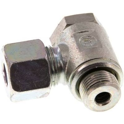 10S & G3/8'' Verzinkt Stalen Swivel Joint Snijringkoppeling Buitendraad 250bar Draaibaar ISO 8434-1