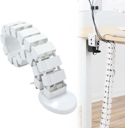 Kabelgeleiding slang - Kabelgoot flexibel - Bureau organiseren - Verdikt materiaal - 125 cm lengte - Wit
