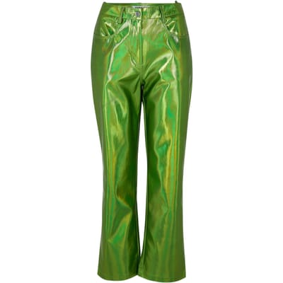 AmyLynn Lupe metallic broek voor dames (Groen metallic)