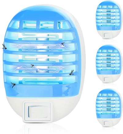 SnelShoppen - Muggenlamp - Elektrische Insectendoder - 4 Verpakkingen - Milieuvriendelijk ABS - Voor Binnen en Buiten - Tuin, Keuken, Woonkamer - Veil