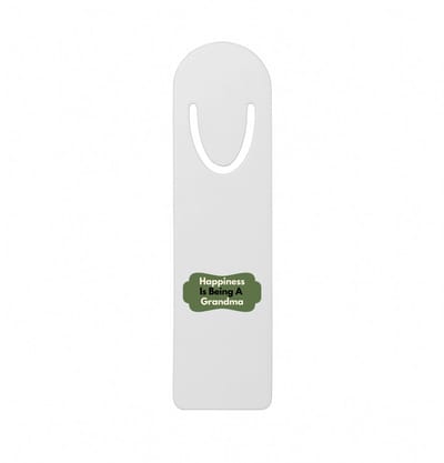 Hacebo® - happiness is being a grandma metalen boekenlegger - Oma - de liefste oma - verjaardag - cadeautje voor oma - oma artikelen - kado - geschenk Bladwijzer boekenleggers - 12.7 cm x 3.2cm