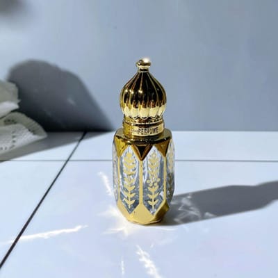 6 ml luxe stijl gouden kleur hervulbare parfumfles glazen roll-on etherische oliefles lege cosmetica monstercontainer style D
