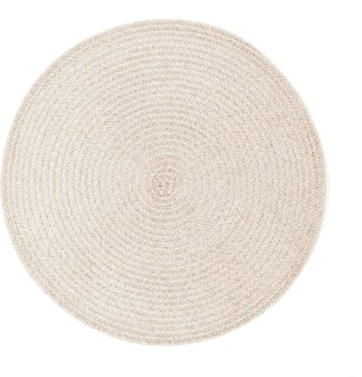Placemat MELANGE rond, SET/6, dia 38cm, naturel