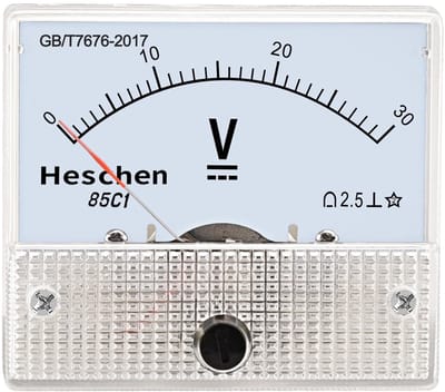 Analoge Spanningsmeter DC 0-30V met Montagepaneel