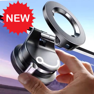 Lisen 608 ProGrip Telefoonhouder Auto Magnetisch – Smartphone Houder met Vacuüm Zuignap – 360° Draaibaar – Sterke Grip & Stabiliteit – Voor Dashboard, Voorruit, Sport & Padelen – Geschikt voor iPhone & Samsung