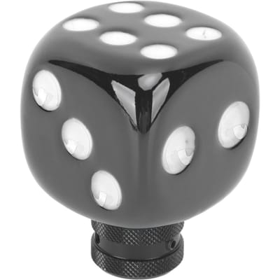 Dobbelsteen Vorm Shift Head Hars Versnellingspookknop Transmissie Schakelhendel Kop Universele Pasvorm zwart witte kleur