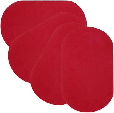 Opstrijkbare patches - Reparatie kit - Kleding herstellen - Veelzijdig decoreren - 4 stuks 18cm - Rood