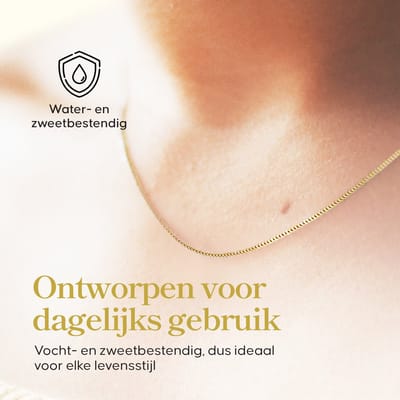 Vergulde goudkleurige ketting gourmet 50 cm goldplated double double voor dames en heren goudkleurig unisex