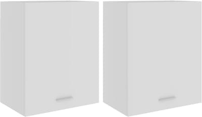 Wandkasten Set van 2 met Sierlijke Houtsnede - Wit