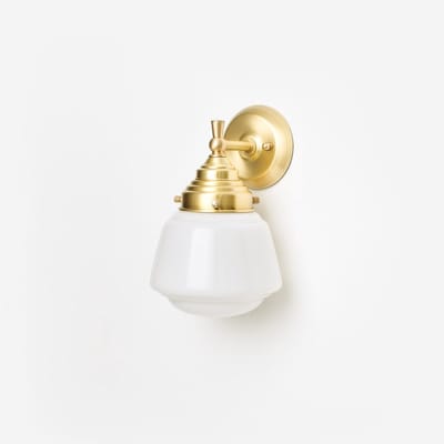 Wandlamp High Button Royal Messing - Art Deco Trade