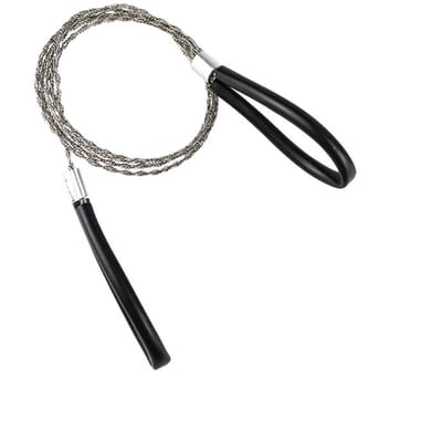 3-delige leren hoes voor de figuurzaag - Draagbare outdoor survivaltool - Zakzaag - Wilderness survival-touw - Multifunctioneel noodgereedschap