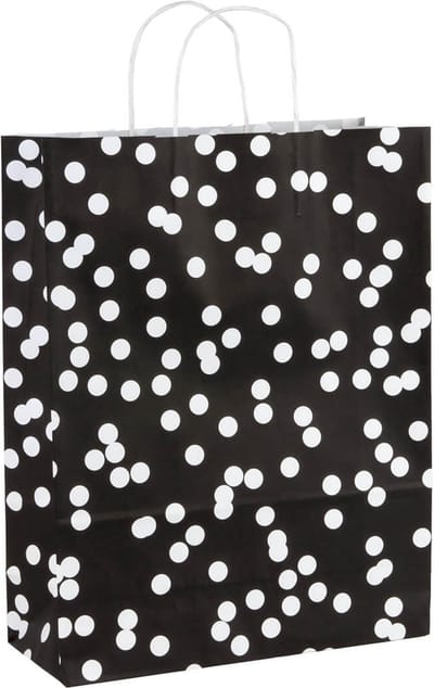 Papieren tasjes 50 stuks - Zwart en Zwart-Wit en Print / Multi colour - A3 32x41x12 - Cadeautasjes - Papieren tasjes met handvat