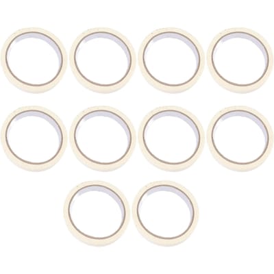 10 Rollen Witte Masking Tape 0.7in Breedte Gemakkelijk Scheurbaar Hoge Kleefkracht Schilderstape voor Schilderen DIY Kunst white